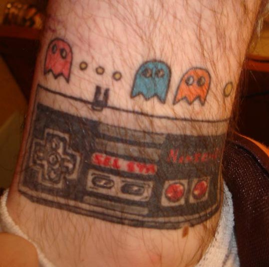 Pac Man Retro Tattoo Designs Pac Man Retro Tattoo Designs