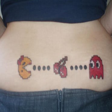 Pac Man Retro Tattoo Designs Pac Man Retro Tattoo Designs