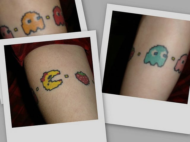 Pac Man Retro Tattoo Designs Pac Man Retro Tattoo Designs