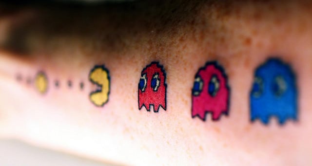 Pac Man Retro Tattoo Designs Pac Man Retro Tattoo Designs