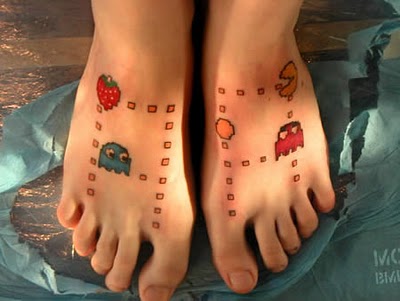 Pac Man Retro Tattoo Designs Pac Man Retro Tattoo Designs