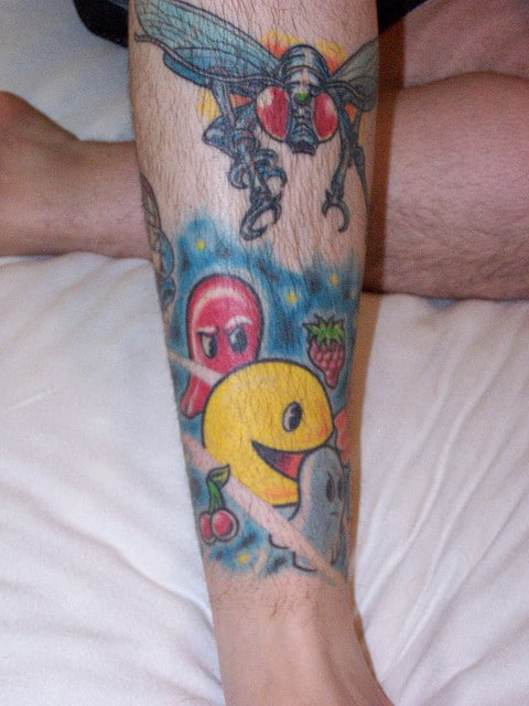 Pac Man Retro Tattoo Designs Pac Man Retro Tattoo Designs