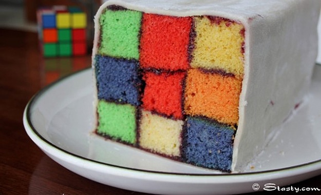 Geeky Cake Rubiks Cube Design