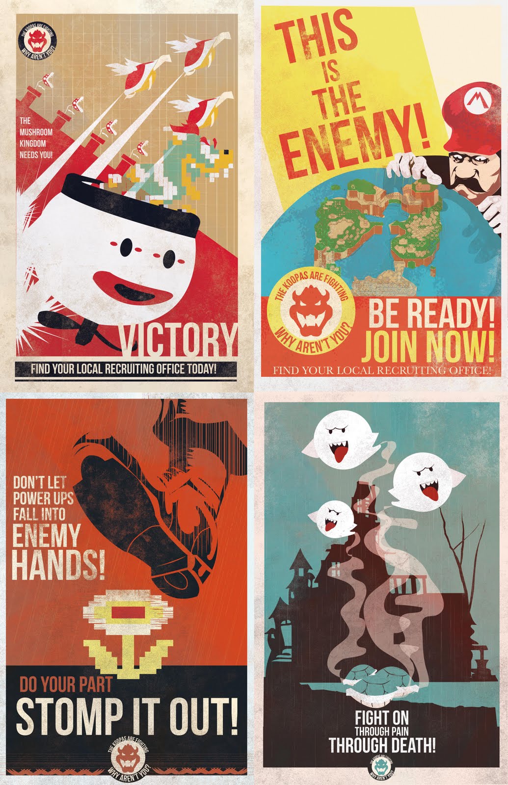 Anti Super Mario Propaganda Posters