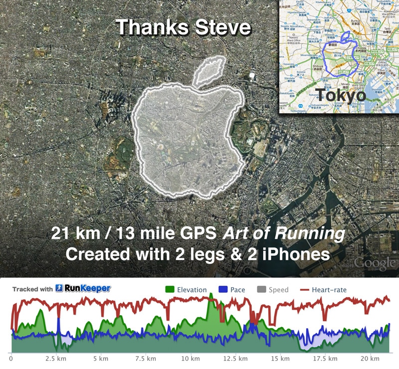 GPS Apple Logo Tribute Run