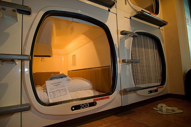 Japan Capsule Hotel Solution 9 Working Late Sleeping Option