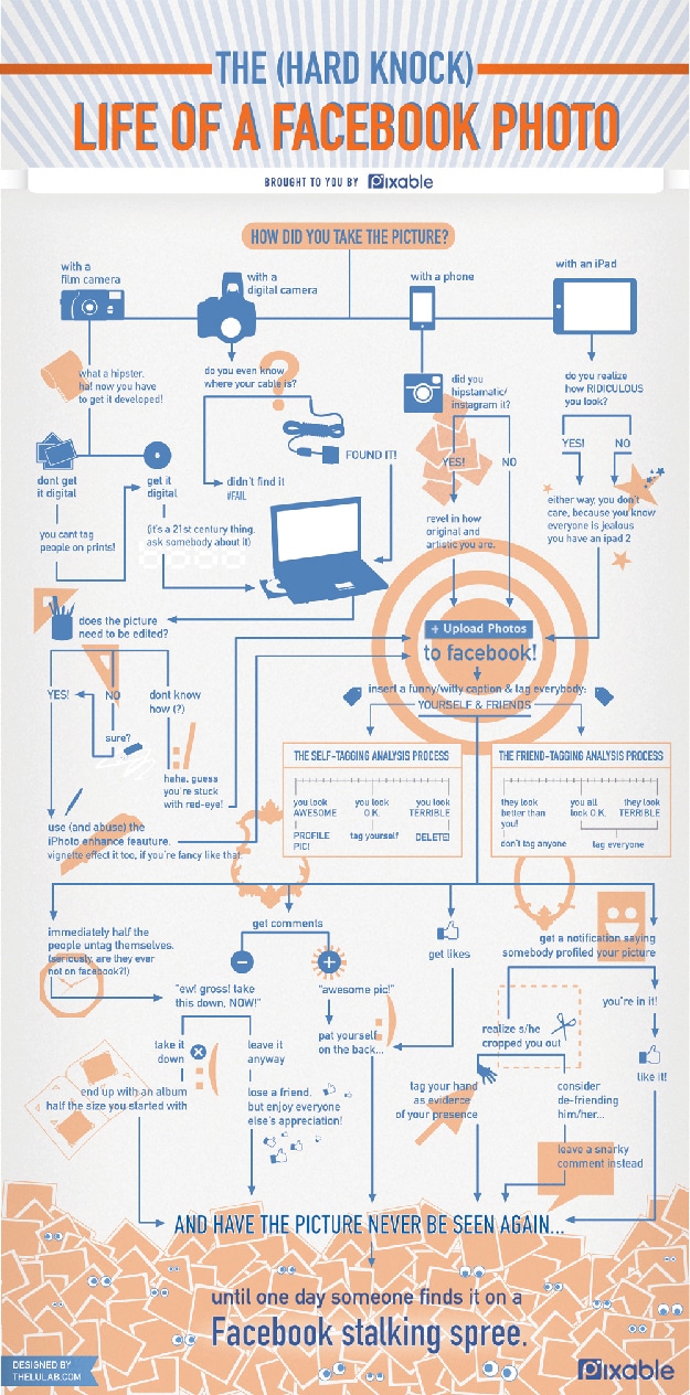 Life Of A Facebook Photo Infographic About Facebook Pictures