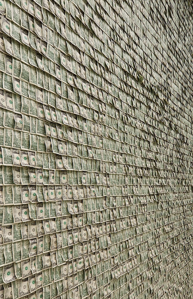Money Wall Of Thousands 4 $100,000 On A Wall