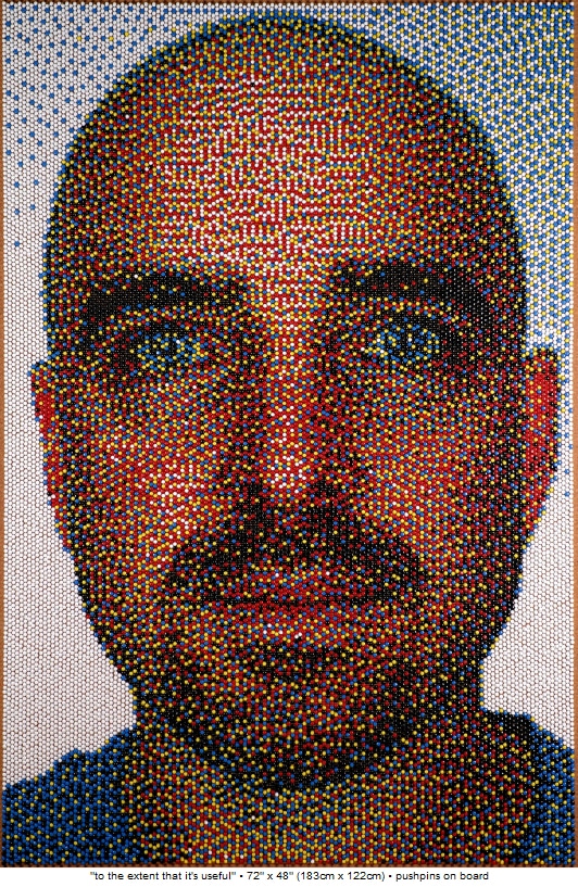 Push-Pin Portrait Artwork On Board Push-Pin Portrait Artwork On Board