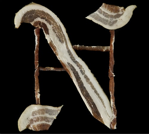 Bacon Alphabet Font Letters 3 Henry Hargreaves Sarah Guido Art