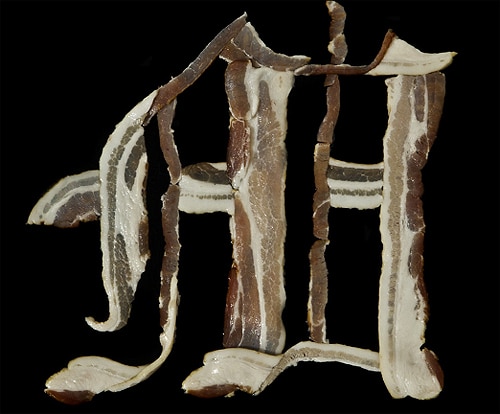 Bacon Alphabet Font Letters 5 Henry Hargreaves Sarah Guido Art