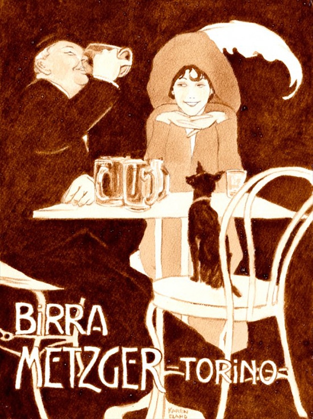 Paintings Painted With Beer 1 Beer Painter Karen Eland