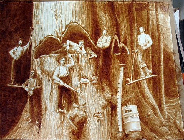 Paintings Painted With Beer 5 Beer Painter Karen Eland