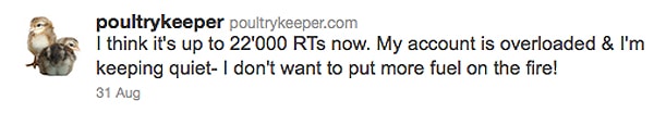 Poultry Keeper Chicken Tweet 2 Don't Underestimate Twitter Power
