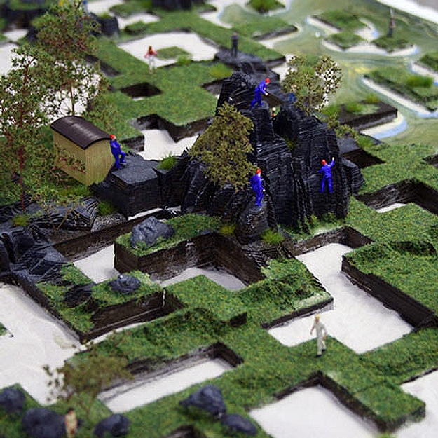 QR Code Island Project 3 Hi-Tech and Low-Tech Combined Art