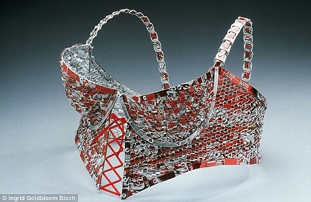 Recycled Soda Can Lingerie 5 Bras Panties Made From Cans
