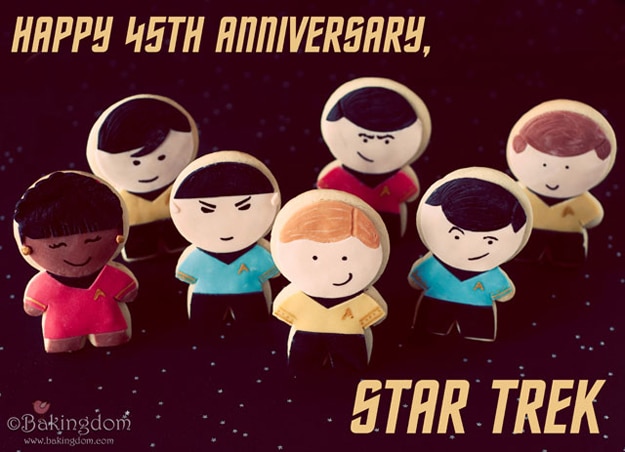 Star Trek Anniversary Cookies 1 Trekkies 45 Years Star Trek