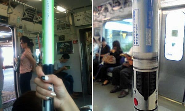 Tokyo Lightsaber Subway Hand Rail