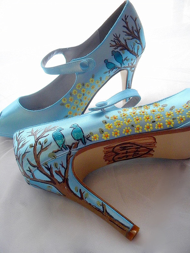 Twitter Bird Dress Shoes 1 Social Media High Heels