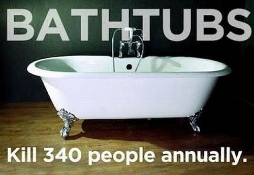 Bathtubs Kill People Every Year