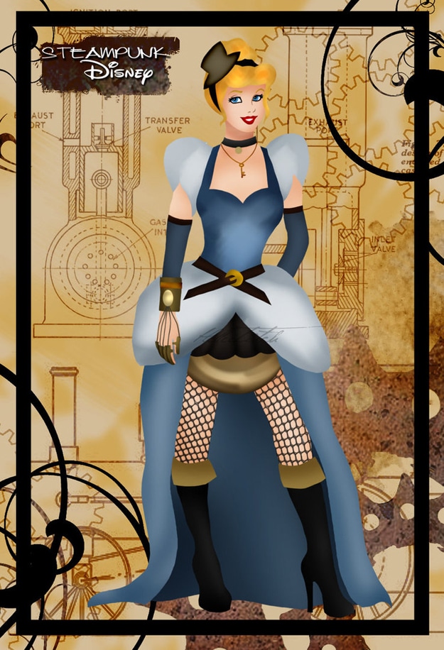 Steampunk Disney Princesses helleetitch 3 Cinderella Redesigned In Steampunk