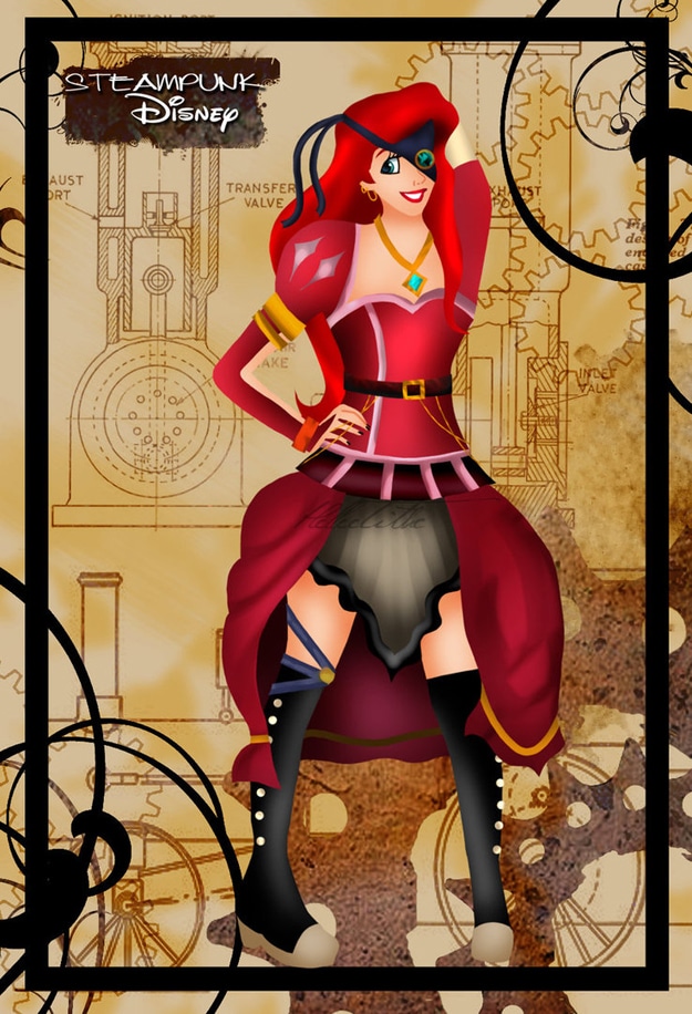Steampunk Disney Princesses helleetitch 4 Ariel Redesigned In Steampunk