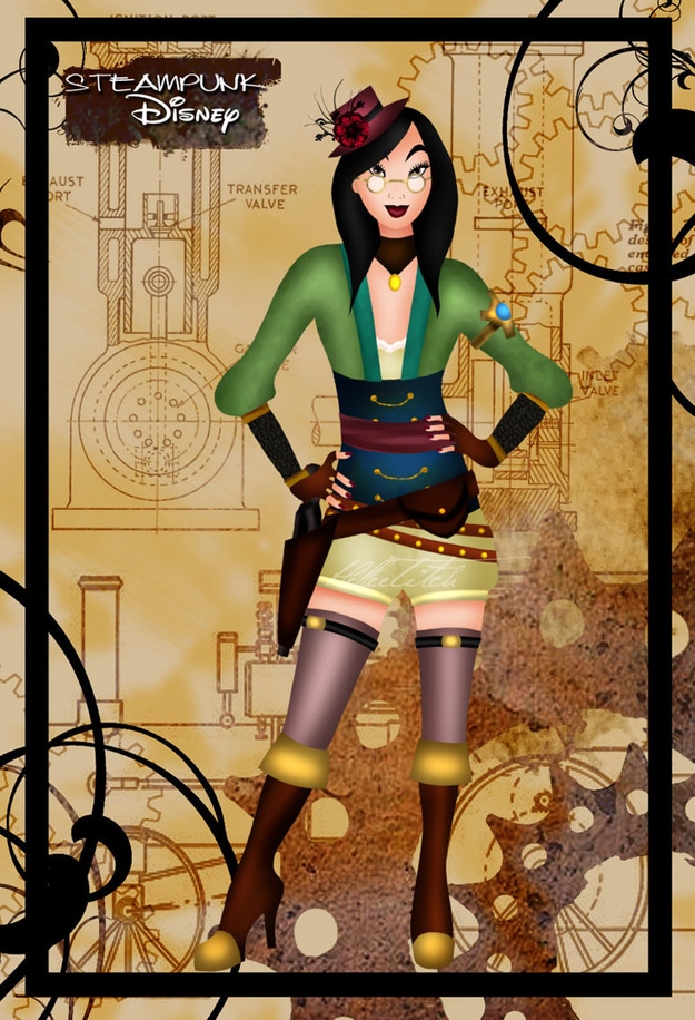 Steampunk Disney Princesses helleetitch 7 Mulan Redesigned As Steampunk