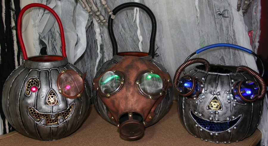 Steampunk Trick Or Treat Buckets Steampunk Trick Or Treat Buckets