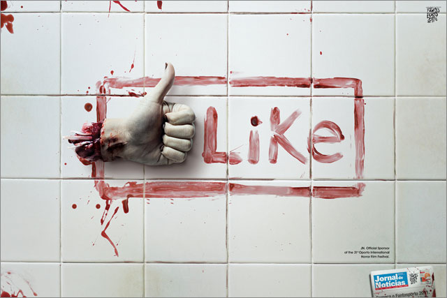 Zombie Facebook Like Button Concept Zombie Facebook Like Button Concept