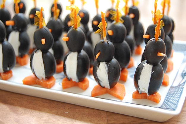 Black Olive Penguin Tutorial 2 Holiday Appetizer With Black Olives