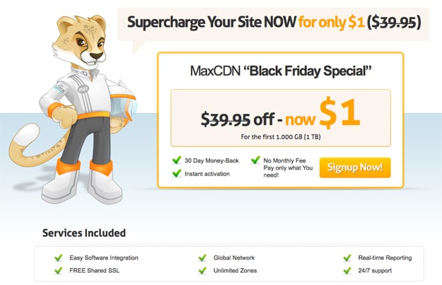 MaxCDN Black Friday Sale 1 CDN Content Delivery Network MaxCDN