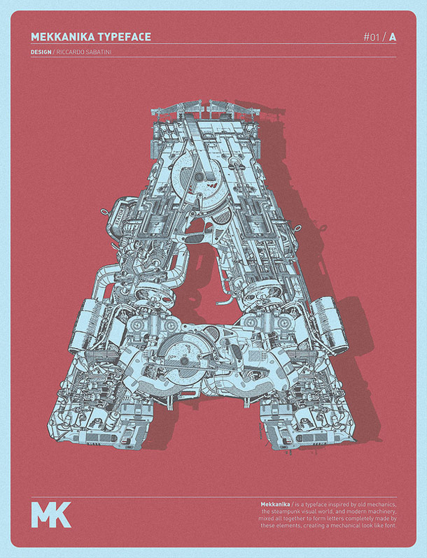Mekkanika Typeface Font Design Inspiration Mekkanika Typeface Font Design Inspiration