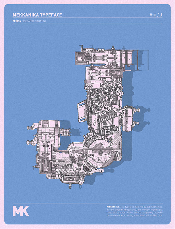 Mekkanika Typeface Font Design Inspiration Mekkanika Typeface Font Design Inspiration