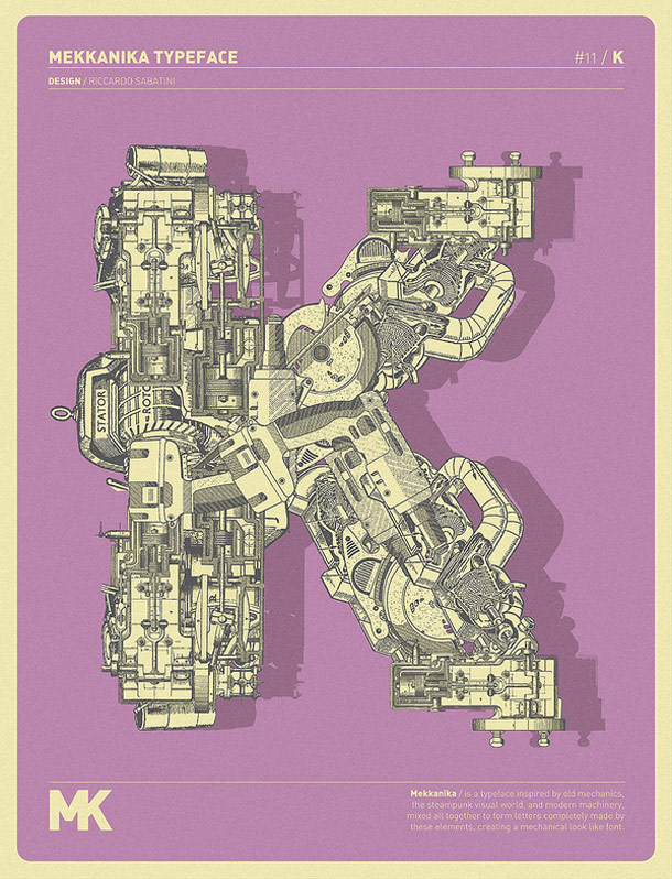Mekkanika Typeface Font Design Inspiration Mekkanika Typeface Font Design Inspiration