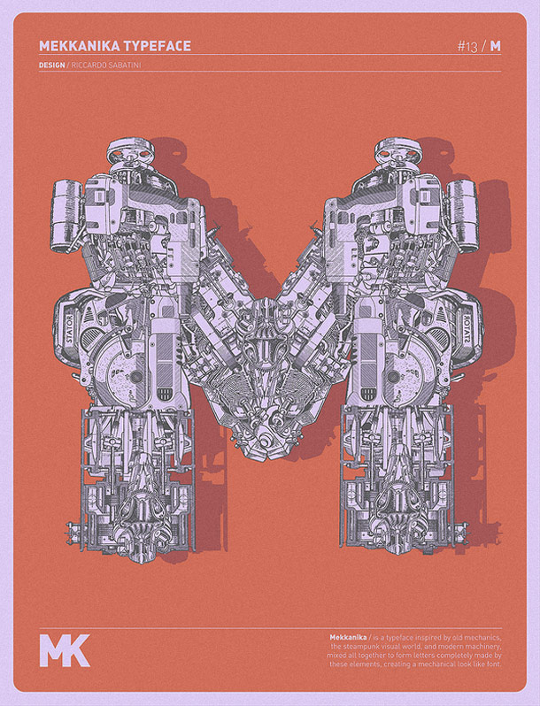 Mekkanika Typeface Font Design Inspiration Mekkanika Typeface Font Design Inspiration
