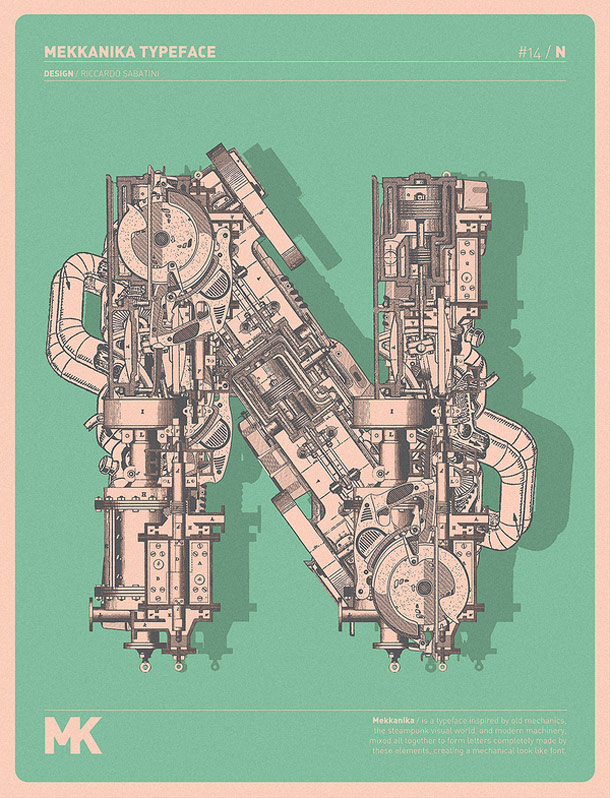 Mekkanika Typeface Font Design Inspiration Mekkanika Typeface Font Design Inspiration
