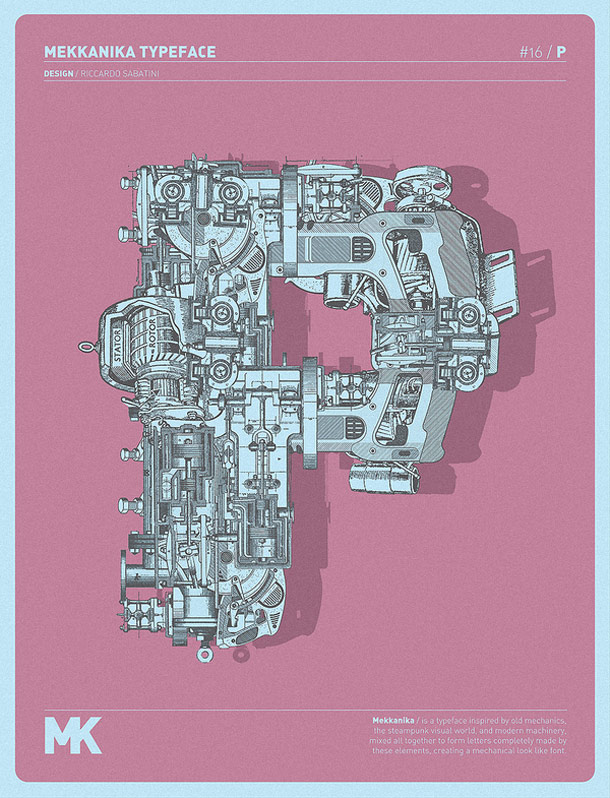 Mekkanika Typeface Font Design Inspiration Mekkanika Typeface Font Design Inspiration