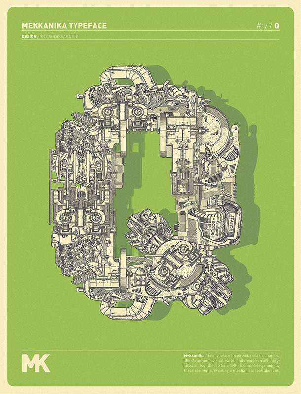 Mekkanika Typeface Font Design Inspiration Mekkanika Typeface Font Design Inspiration