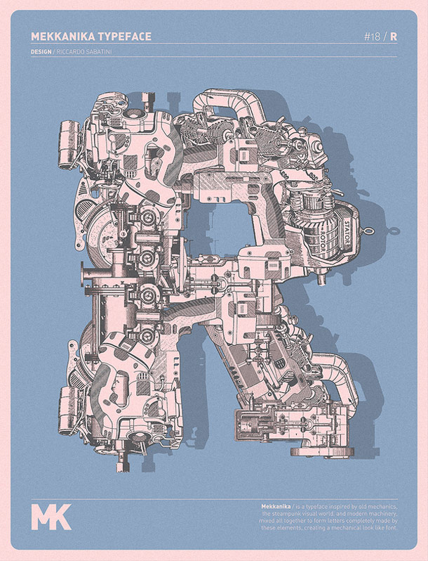 Mekkanika Typeface Font Design Inspiration Mekkanika Typeface Font Design Inspiration