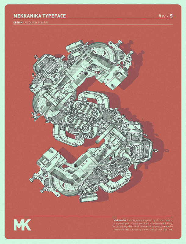 Mekkanika Typeface Font Design Inspiration Mekkanika Typeface Font Design Inspiration