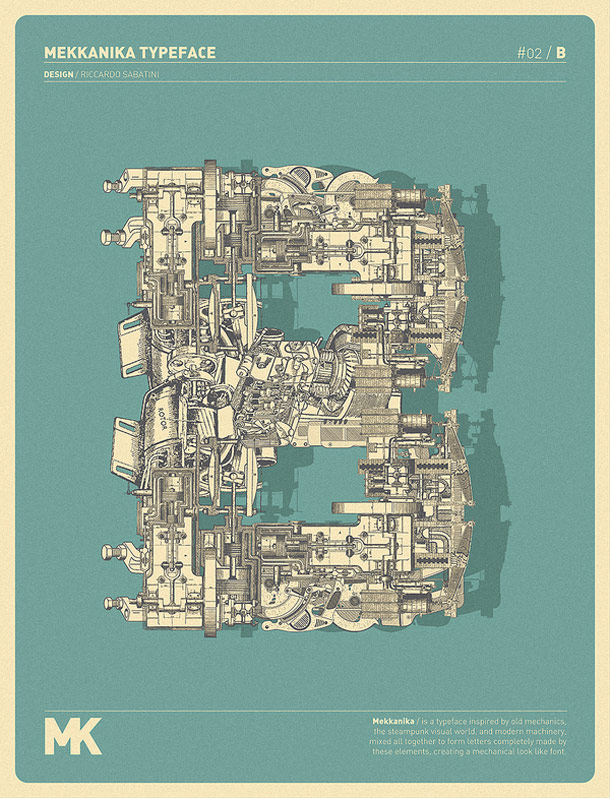 Mekkanika Typeface Font Design Inspiration Mekkanika Typeface Font Design Inspiration