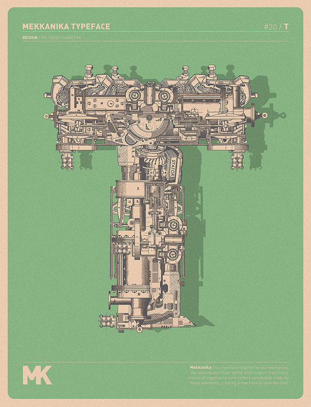 Mekkanika Typeface Font Design Inspiration Mekkanika Typeface Font Design Inspiration