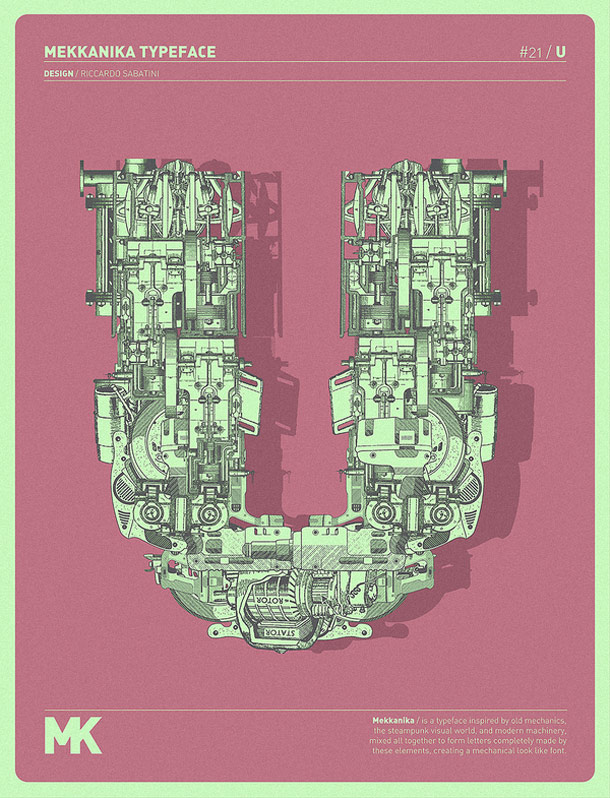 Mekkanika Typeface Font Design Inspiration Mekkanika Typeface Font Design Inspiration