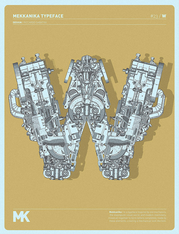 Mekkanika Typeface Font Design Inspiration Mekkanika Typeface Font Design Inspiration