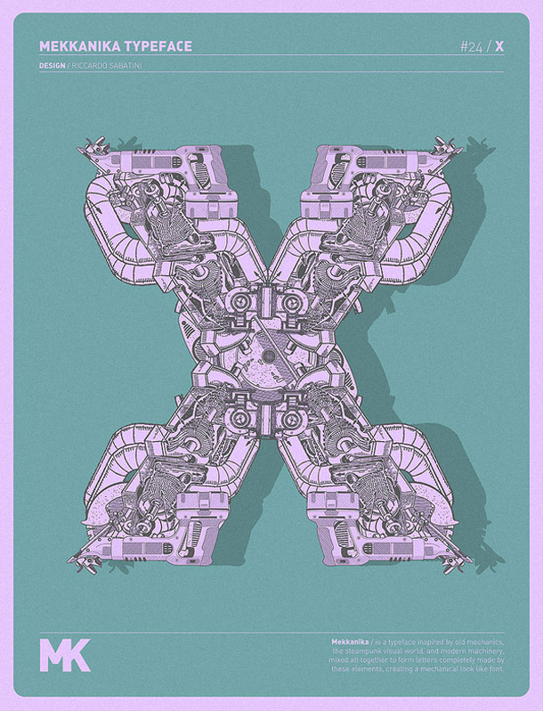 Mekkanika Typeface Font Design Inspiration Mekkanika Typeface Font Design Inspiration