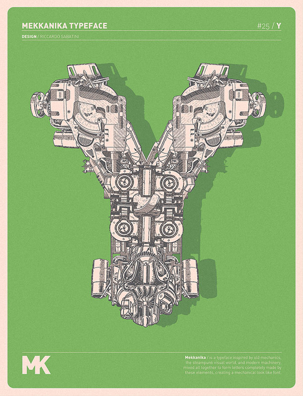 Mekkanika Typeface Font Design Inspiration Mekkanika Typeface Font Design Inspiration