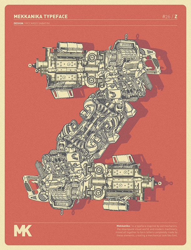 Mekkanika Typeface Font Design Inspiration Mekkanika Typeface Font Design Inspiration