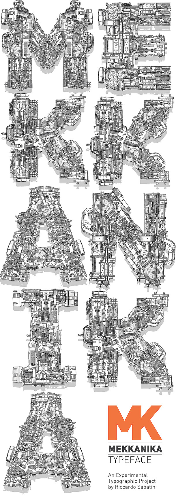 Mekkanika Typeface Font Design Inspiration Mekkanika Typeface Font Design Inspiration