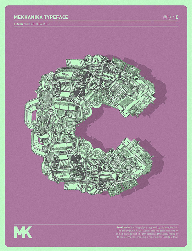 Mekkanika Typeface Font Design Inspiration Mekkanika Typeface Font Design Inspiration