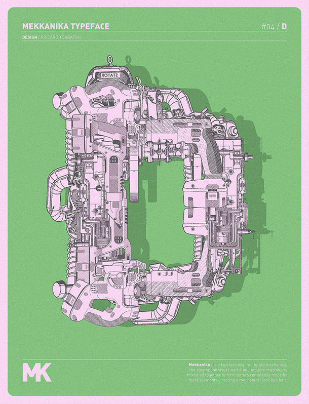 Mekkanika Typeface Font Design Inspiration Mekkanika Typeface Font Design Inspiration
